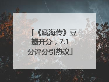 《藏海传》豆瓣开分，7.1分评分引热议