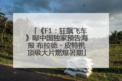 《F1：狂飙飞车》曝中国独家预告海报 布拉德・皮特携顶级大片燃爆暑期