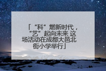 “科”燃新时代，“艺”起向未来 这场活动在成都大邑北街小学举行