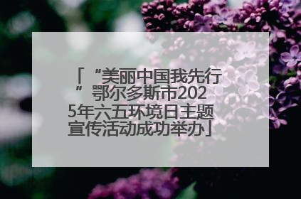 “美丽中国我先行”鄂尔多斯市2025年六五环境日主题宣传活动成功举办