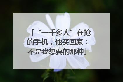 “一千多人”在抢的手机，他买回家：不是我想要的那种