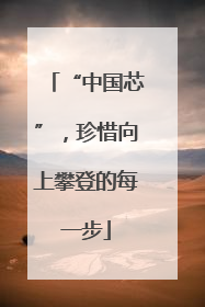 “中国芯”,珍惜向上攀登的每一步