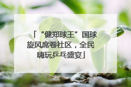 “健郑球王”国球旋风席卷社区，全民嗨玩乒乓盛宴