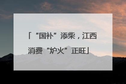 “国补”添柴，江西消费“炉火”正旺