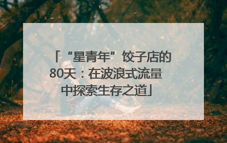 “星青年”饺子店的80天：在波浪式流量中探索生存之道