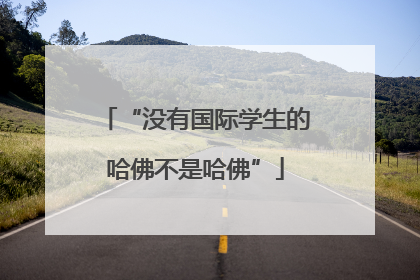 “没有国际学生的哈佛不是哈佛”