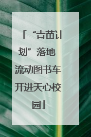“青苗计划”落地 流动图书车开进天心校园