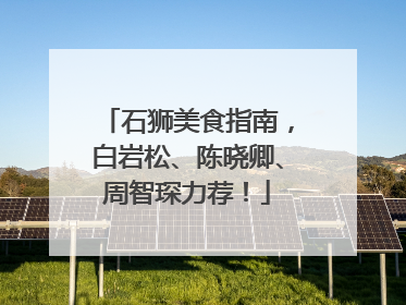 石狮美食指南，白岩松、陈晓卿、周智琛力荐！
