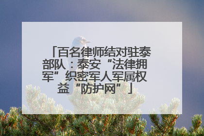百名律师结对驻泰部队：泰安“法律拥军”织密军人军属权益“防护网”