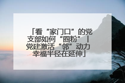 看“家门口”的党支部如何“圈粉”丨党建激活“邻”动力 幸福半径在延伸