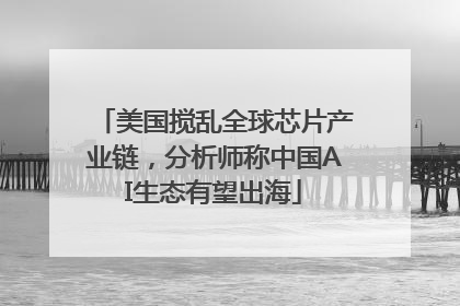 美国搅乱全球芯片产业链，分析师称中国AI生态有望出海