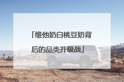 维他奶白桃豆奶背后的品类升级战