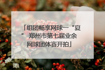 组团畅享网球一“夏” 郑州市第七届业余网球团体赛开拍