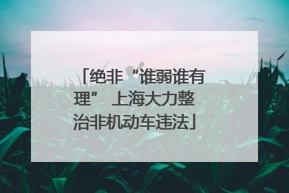 绝非“谁弱谁有理” 上海大力整治非机动车违法