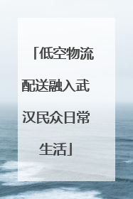 低空物流配送融入武汉民众日常生活