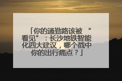 你的通勤路该被 “看见”：长沙地铁智能化四大建议，哪个戳中你的出行痛点？
