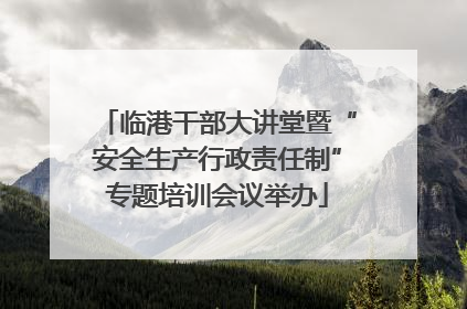 临港干部大讲堂暨“安全生产行政责任制”专题培训会议举办