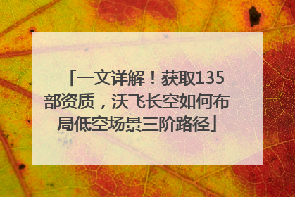 一文详解！获取135部资质，沃飞长空如何布局低空场景三阶路径
