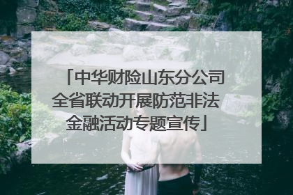 中华财险山东分公司全省联动开展防范非法金融活动专题宣传