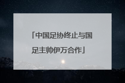 中国足协终止与国足主帅伊万合作