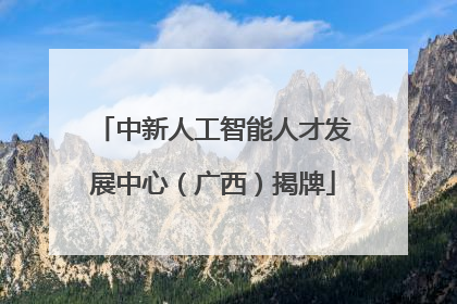 中新人工智能人才发展中心（广西）揭牌
