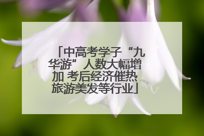 中高考学子“九华游”人数大幅增加 考后经济催热旅游美发等行业