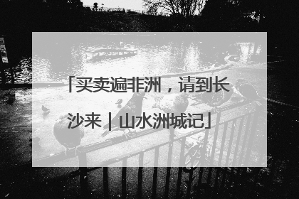 买卖遍非洲，请到长沙来｜山水洲城记