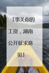 事关你的工资，湖南公开征求意见