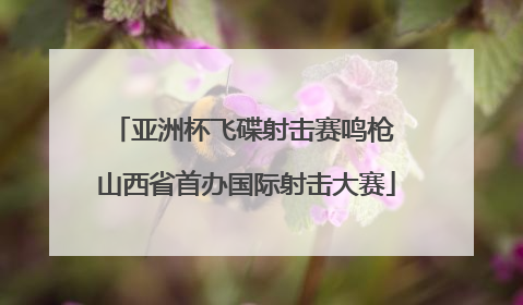 亚洲杯飞碟射击赛鸣枪 山西省首办国际射击大赛