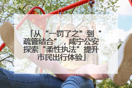 从“一罚了之”到“疏管结合”，咸宁公安探索“柔性执法”提升市民出行体验