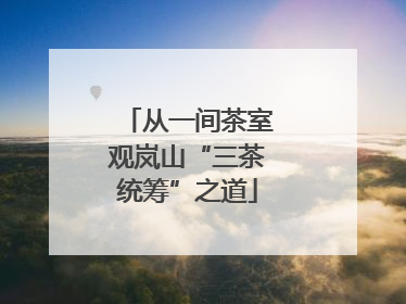 从一间茶室观岚山“三茶统筹”之道