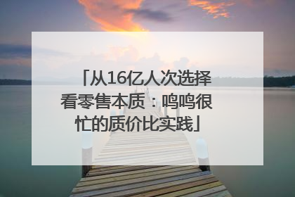 从16亿人次选择看零售本质：鸣鸣很忙的质价比实践