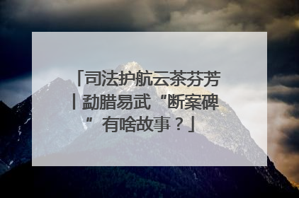 司法护航云茶芬芳丨勐腊易武“断案碑”有啥故事？