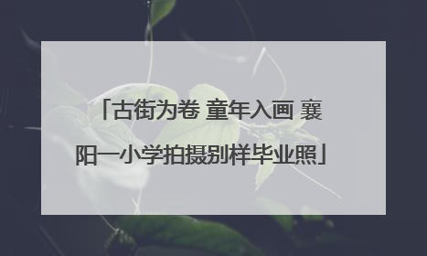 古街为卷 童年入画 襄阳一小学拍摄别样毕业照