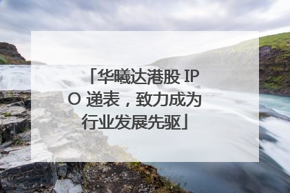 华曦达港股 IPO 递表，致力成为行业发展先驱