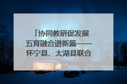 协同教研促发展 五育融合谱新篇——怀宁县、太湖县联合教研活动在月山镇中心学校成功举办