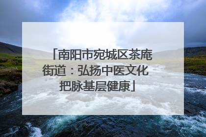 南阳市宛城区茶庵街道：弘扬中医文化 把脉基层健康