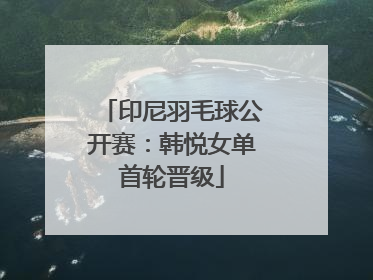 印尼羽毛球公开赛：韩悦女单首轮晋级