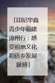 印尼华裔青少年福建漳州行：感受祖地文化和侨乡发展脉搏