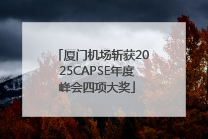厦门机场斩获2025CAPSE年度峰会四项大奖