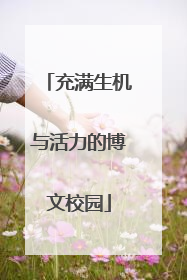 充满生机与活力的博文校园