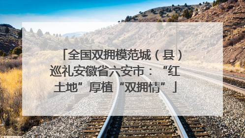 全国双拥模范城（县）巡礼安徽省六安市：“红土地”厚植“双拥情”