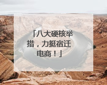 八大硬核举措，力挺宿迁电商！