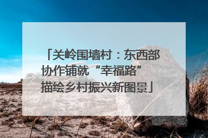 关岭围墙村：东西部协作铺就“幸福路” 描绘乡村振兴新图景