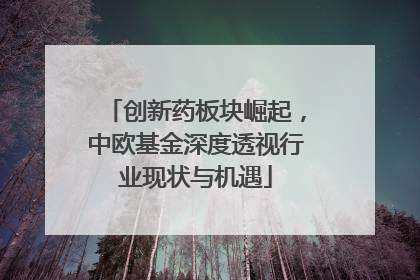创新药板块崛起，中欧基金深度透视行业现状与机遇