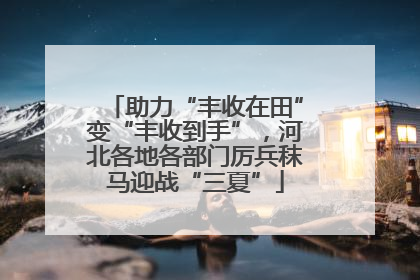 助力“丰收在田”变“丰收到手”，河北各地各部门厉兵秣马迎战“三夏”