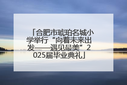 合肥市琥珀名城小学举行“向着未来出发——遇见最美”2025届毕业典礼