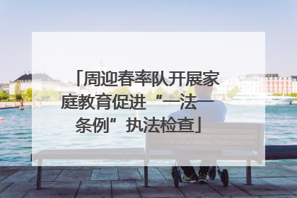 周迎春率队开展家庭教育促进“一法一条例”执法检查