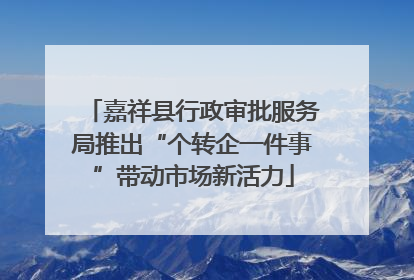 嘉祥县行政审批服务局推出“个转企一件事”带动市场新活力