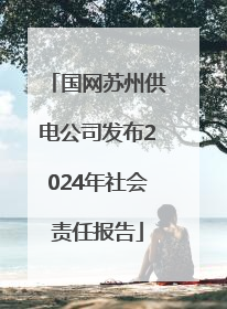国网苏州供电公司发布2024年社会责任报告